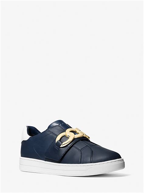 michael kors kenna chain link leather sneaker|Kenna Chain Link Leather Sneaker .